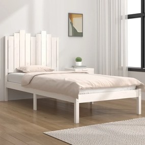 3103764 vidaXL Cadru de pat, alb, 90x200 cm, lemn masiv de pin