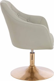 HR831N Scaun Culoare in Piele Ecologica Premium Soft cu Bază Aurie