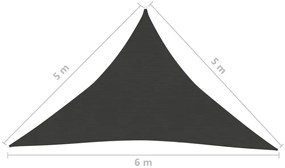 Panza parasolar, antracit, 5x5x6 m, HDPE, 160 g m   Antracit, 5 x 5 x 6 m