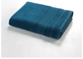 Prosop albastru închis din bumbac din frotir 70x130 cm Tendresse – douceur d'intérieur