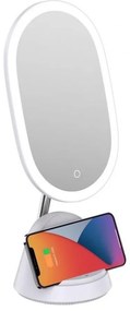 Immax 08970L - Oglindă LED reglabilă cu încărcare wireless LED/18W/230V