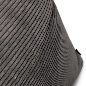 Fotoliu bean bag crem cu tapițerie din catifea reiată Razzmatazz – SLOWDOWN