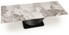 Masa extensibila Fernando marmura alba/negru L160-240 cm