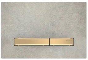 Clapeta de actionare pentru 2 volume de spalare, decor beton alama Beton detalii alama