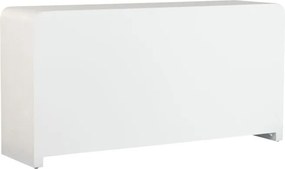 Bufet din lemn reciclat și beton decorativ, finisaj hormigón alb, 2 uși și 3 polițe, 160 x 45 x 80 cm, „Form"