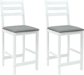 vidaXL Scaune de dining 2 pcs Alb 40 x 47,5 x 99,5 cm