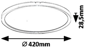 Rabalux 3428 - Plafonieră LED dimerizabilă PAVEL LED/22W/230V