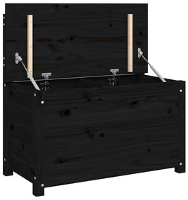 vidaXL Bancă, negru, 80x41x77 cm, lemn masiv de pin
