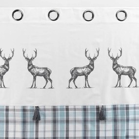 Draperie albă/albastră 140x240 cm Megeve – douceur d'intérieur