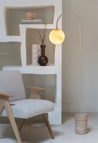 Lampa podea din travertin si sticla sand Tivoli