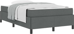 vidaXL Pat cu arcuri Gri închis 120 x 190 cm țesătură