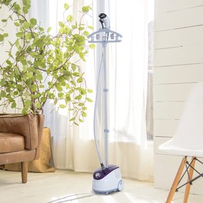 HomCom Fier de Calcat cu Vapor Vertical Profesional cu Rezervor 1.8L 1800W