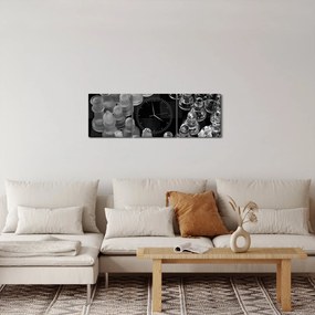 Tablou - șah albnegru (cu ceas) (90x30 cm)