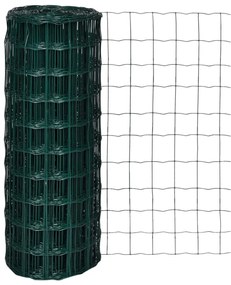vidaXL Euro gard, verde, 10 x 1,0 m, oțel