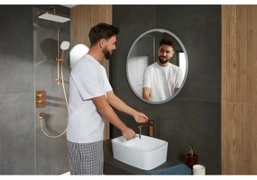 Baterie pentru lavoar MALAGA 30,3 cm cu set de scurgere, aur roz - KFA Armatura 4522-712-34