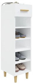 Pantofar, alb, 30x35x105 cm, lemn compozit 1, Alb