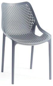 Scaun de grădină gri din plastic Bilros - Rojaplast