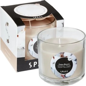 Lumanare parfumata in pahar COTTON BLOSSOM 8,5 cm cremova