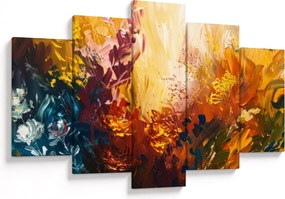 Tablou - pictură abstractă de flori (150x105 cm)