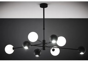 Lustră pe tijă Jupiter 1998 MOKA 4xGU10/10W/230V + 4xG9/10W/230V negru/alb