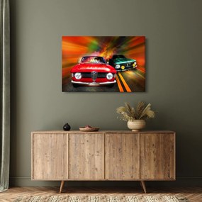 Tablou - Mașini de curse retro (90x60 cm)