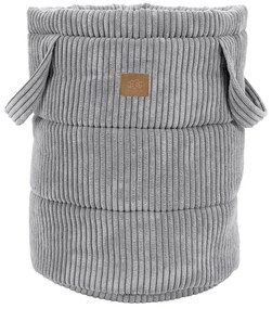 Coș de jucării pentru copii gri din material textil ø 39x50 cm – Meowbaby