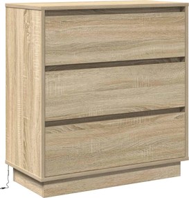 vidaXL Dulap de noapte Stejar Sonoma 71 x 34,5 x 75 cm Lemn compozit