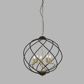 Lustra suspendata stil traditional Flow 5L 1805-5BK SRT