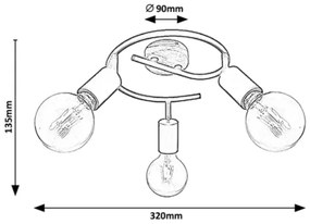 Spot PABLO 3xE27/40W/230V Rabalux 3978