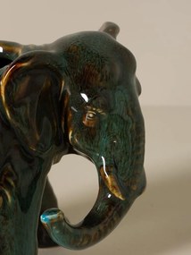 Set 2 elefanți decorativi din ceramică, H16 cm, "Majestic"