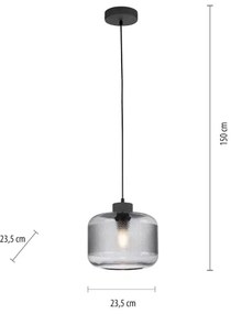 Lustră pe cablu Paul Neuhaus 2005-25 BOLETUS 1xE27/10W/230V d. 23,5 cm gri