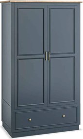 Dulap lemn masiv natur Richmond Albastru/, 110 × 60 × 190 cm