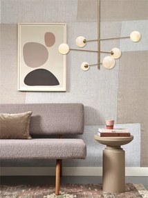 Lustra cu 6 globuri din sticla cu aspect de marmura Carrara auriu