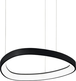 Lustra LED suspendata design circular GEMINI SP D042 ON-OFF NERO 4000K