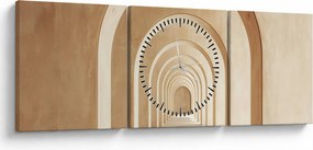 Tablou - Pasaj Bej (cu ceas) (90x30 cm)