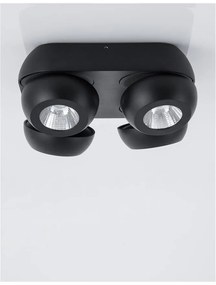 Plafoniera cu 4 spoturi LED directionabile Gon negru NVL-9105103