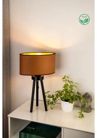 Lampă de masă OVAL Duolla VEGAN 1xE27/15W/230V d. 30 cm maro