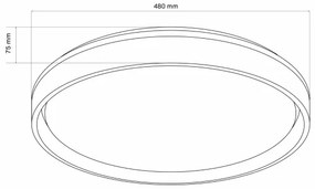 Plafonieră LED dimabilă JADWIGA LED/72W/230V 3000-6000K IP44 + telecomandă