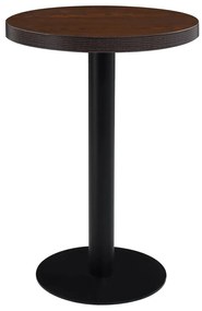 vidaXL Masă de bistro, maro închis, 60 cm, MDF