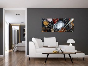Tablou cu linguri cu condimente (120x50 cm)