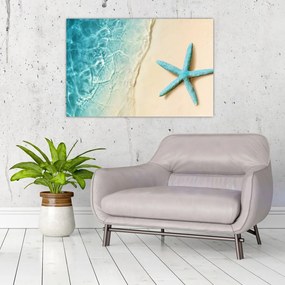 Tablou - Stea de mare pe plajă (90x60 cm)