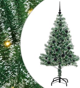 vidaXL Pom de Crăciun artificial cu zăpadă imitată și lumină LED