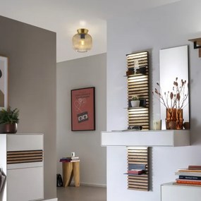 Schöner Wohnen Plafonieră NAMI 13574-27, 1x E27/25W/230V, Ø 20 cm, auriu/bej