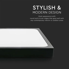 Plafonieră LED pentru baie LED/24W/230V 6500K IP44 neagră