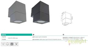 Aplica iluminat exterior IP65 KOPYO I gri inchis 112355 SU