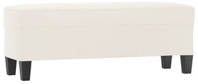 349470 vidaXL Bancă, bej, 100x35x41 cm, țesătură microfibră