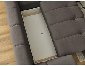 Colțar taupe extensibil/cu spațiu de depozitare (cu colț pe partea dreaptă/în formă de ”L”) Fuji – Bobochic Paris