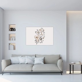 Tablou - Line art facials (90x60 cm)