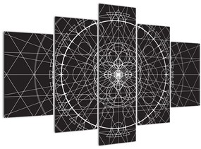 Tablou - Abstracție cu ceas (150x105 cm)