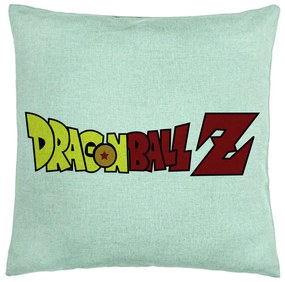 Perna Decorativa cu Dragonball Logo, 40x40 cm, Verde Menta, Husa Detasabila, Burduf